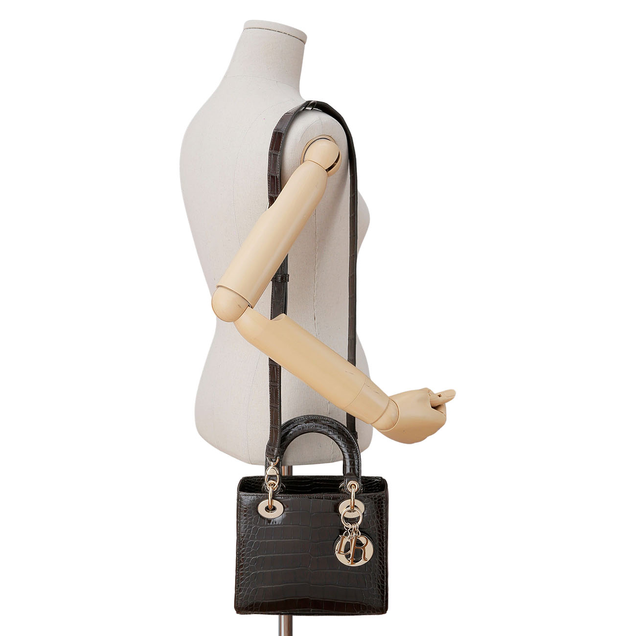 CHRISTIAN DIOR(USED)크리스찬디올 엘리게이터 레이디디올 스몰